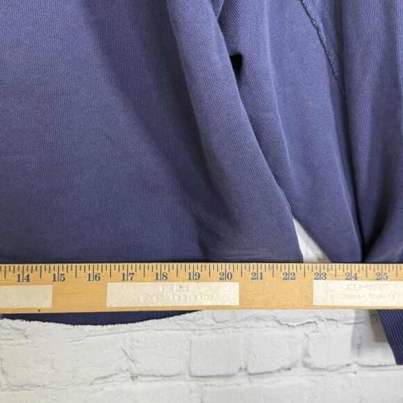 Aerie Oversized Crop Pullover Sweater Women Medium Blue Dolman Knit Activewear - Picture 10 of 10